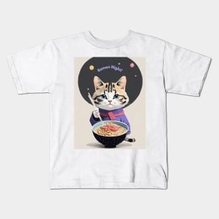 Cat and Ramen Kids T-Shirt